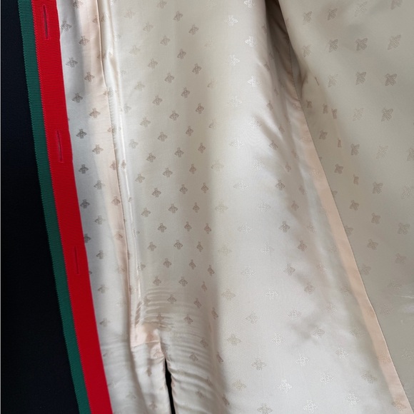 Gucci Black Coat with Red and Green Trim - Picture 9 of 15